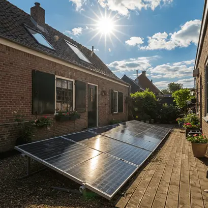 Een zonneschans in de tuin